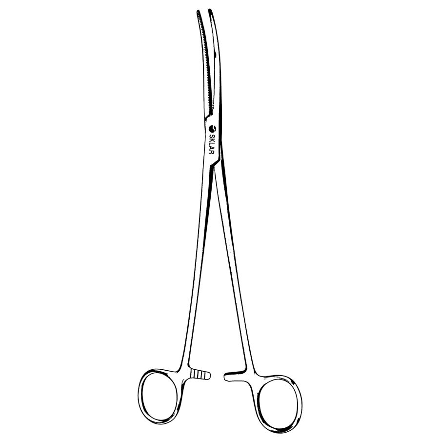 Thoracic Forceps, Delicately Curved, 9 1/4" (23.5 Cm)